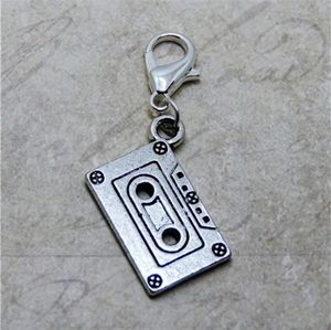 clip on cassette tape charms for bracelet planner zipper pull